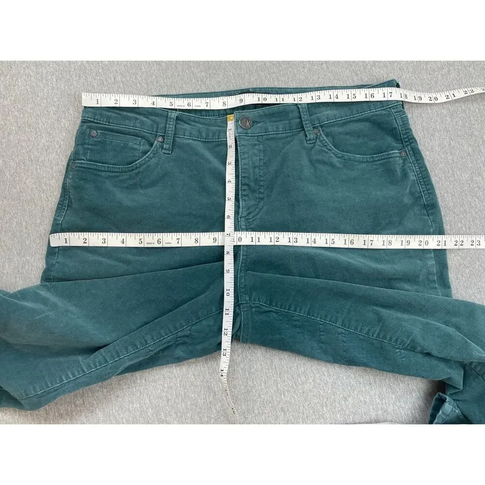 Kut From The Kloth Pants Women 14W Green Corduroy Stretch High-Rise Diana Skinny